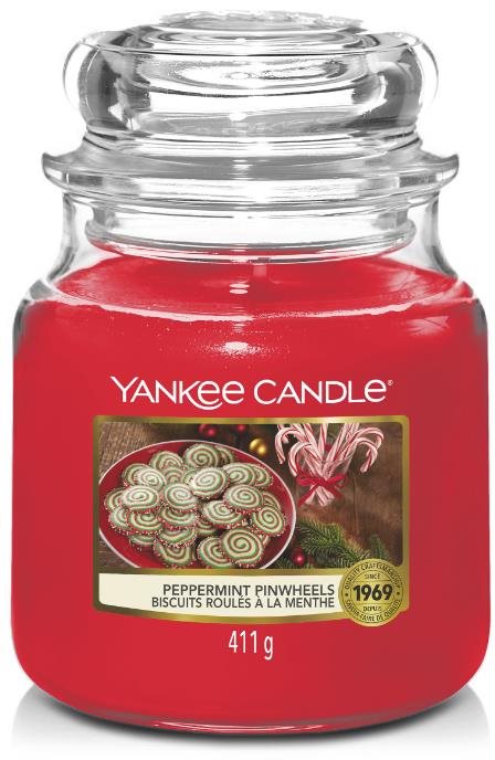 YANKEE CANDLE Peppermint Pinwheels 411 g Sviečka