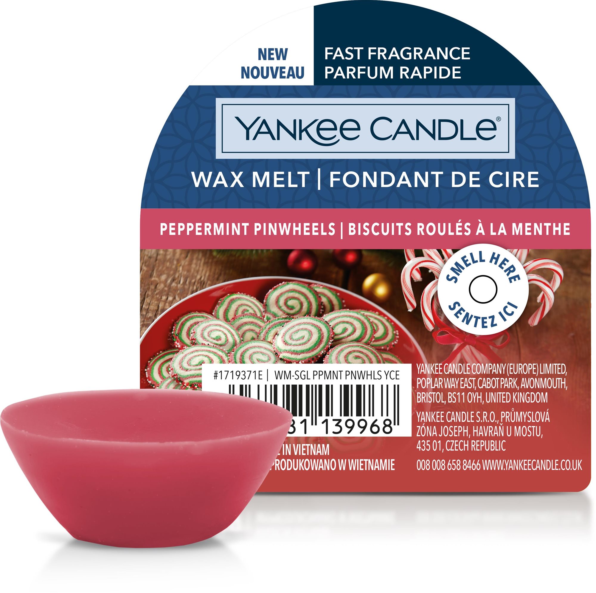 YANKEE CANDLE Peppermint Pinwheels 22 g Vonný vosk
