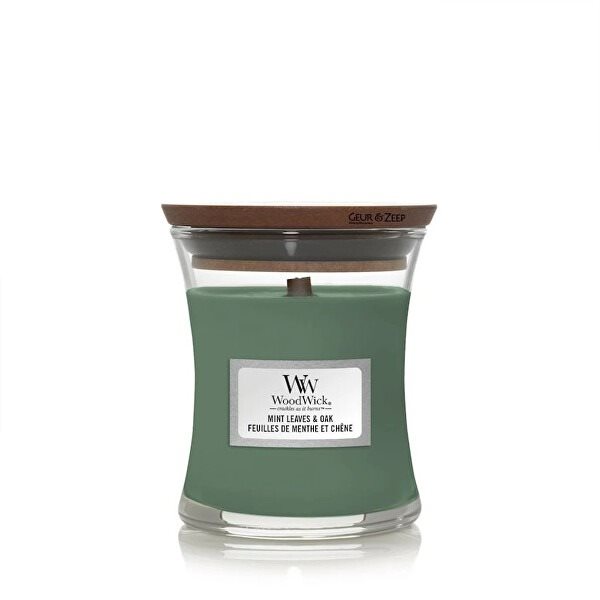 WOODWICK Mint Leaves & Oak 85 g Svíčka