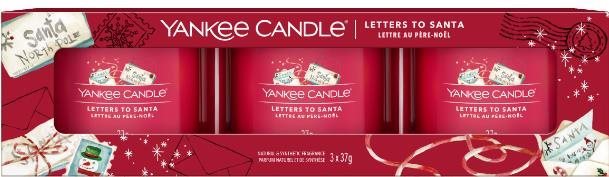 YANKEE CANDLE Letters To Santa szett 3 × 37 g Ajándék szett