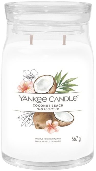 YANKEE CANDLE Signature sklo 2 knoty Coconut Beach 567 g Svíčka