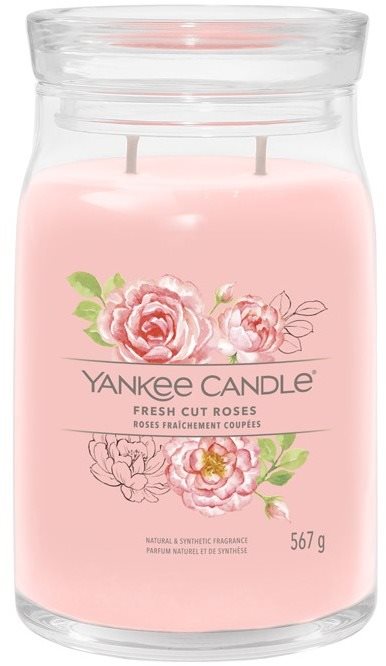 YANKEE CANDLE Signature sklo 2 knôty Fresh Cut Roses 567 g Sviečka