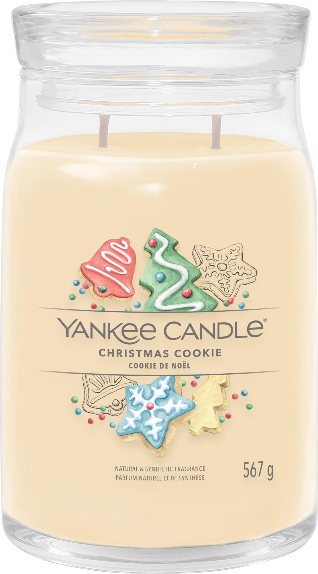 YANKEE CANDLE Signature üveg 2 kanóc Christmas Cookie 567 g Gyertya