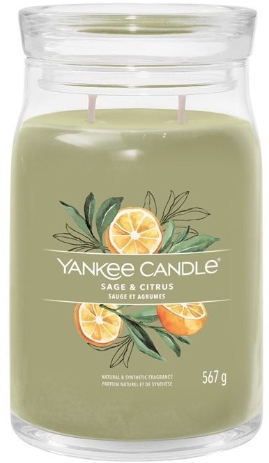 YANKEE CANDLE Signature sklo 2 knôty Sage & Citrus 567 g Sviečka