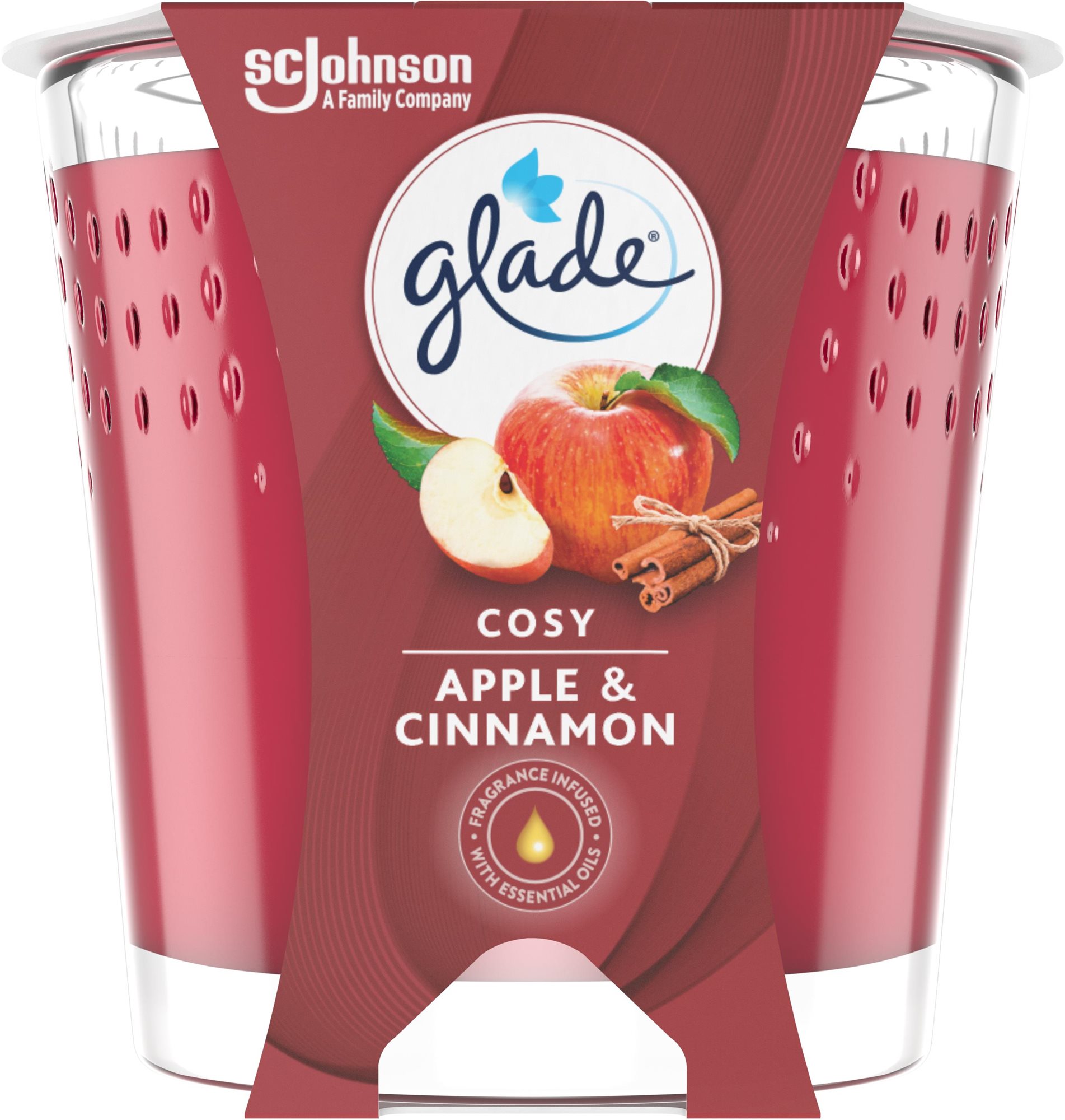 GLADE Cosy Apple & Cinnamon 129 g Sviečka