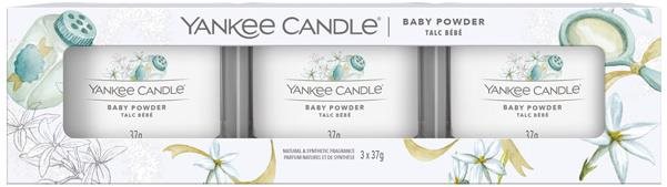 YANKEE CANDLE Baby Powder 3× 37g Ajándék szett