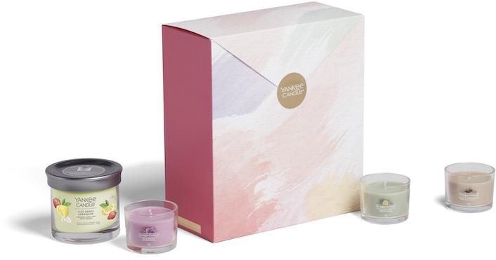 YANKEE CANDLE, 1× kis gyertya és 3× üveg gyertya 3× 37 g Ajándék...