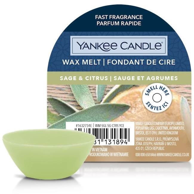 YANKEE CANDLE Sage & Citrus 22 g Vonný vosk