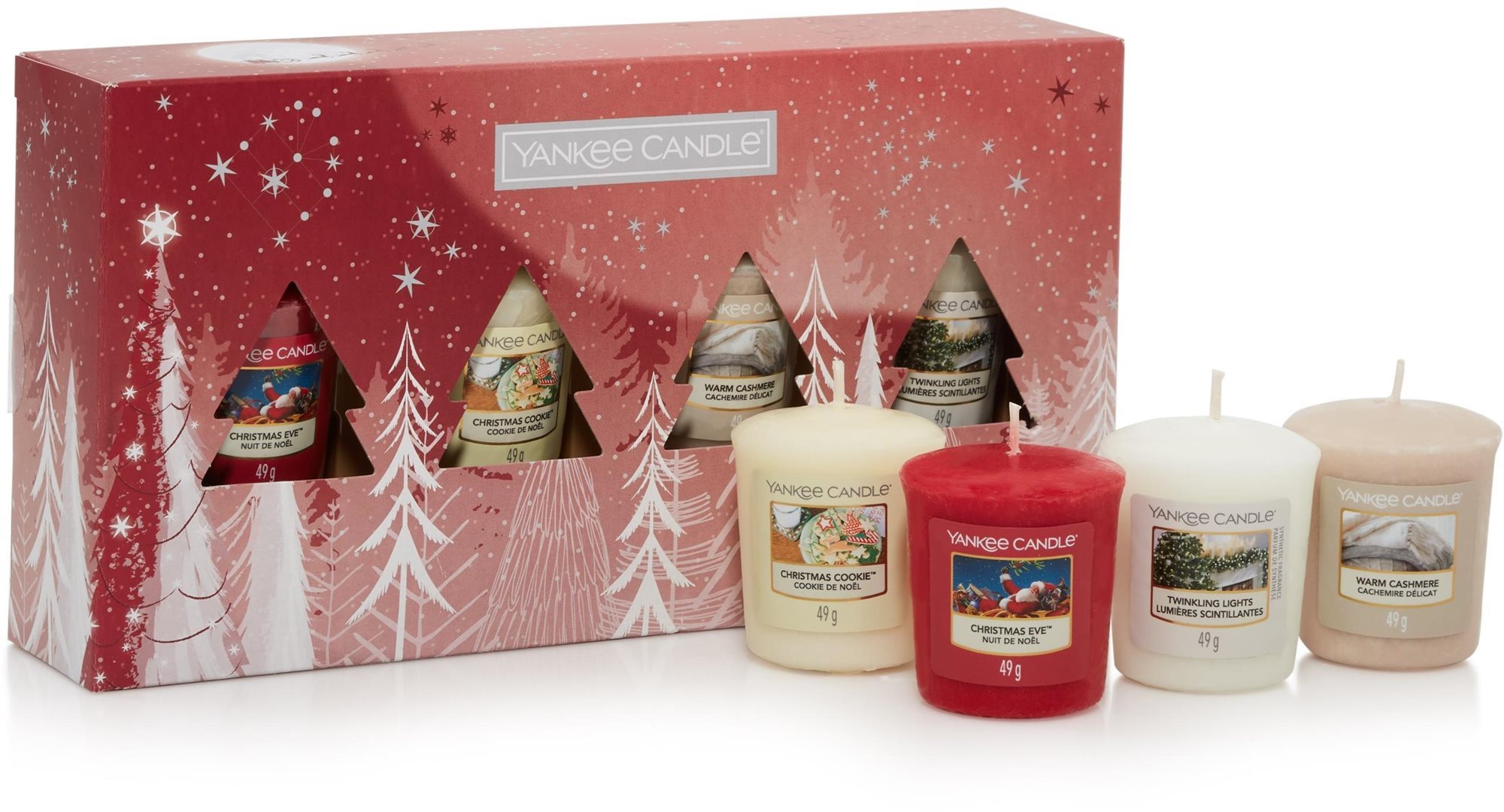 YANKEE CANDLE karácsonyi szett 2023 - 4× 49g Gyertya