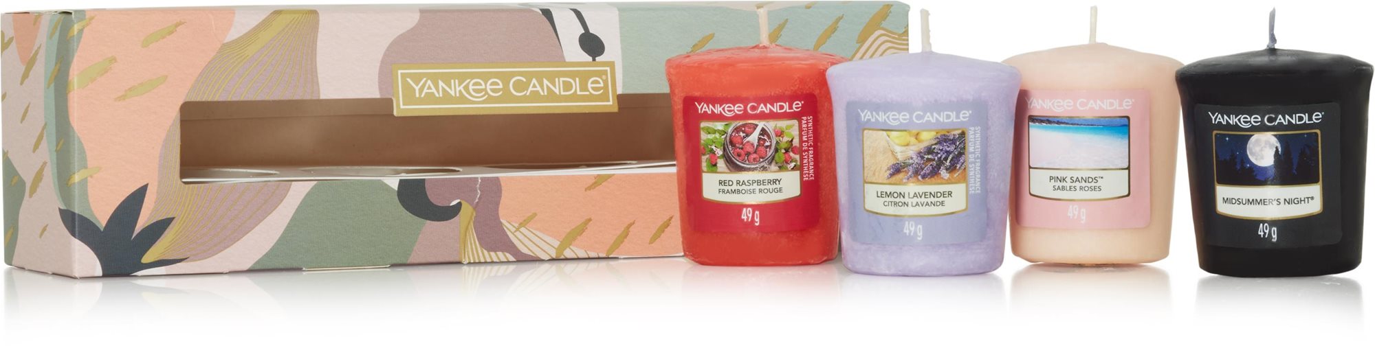 YANKEE CANDLE darčeková súprava 2024, 4× 49 g Darčeková sada