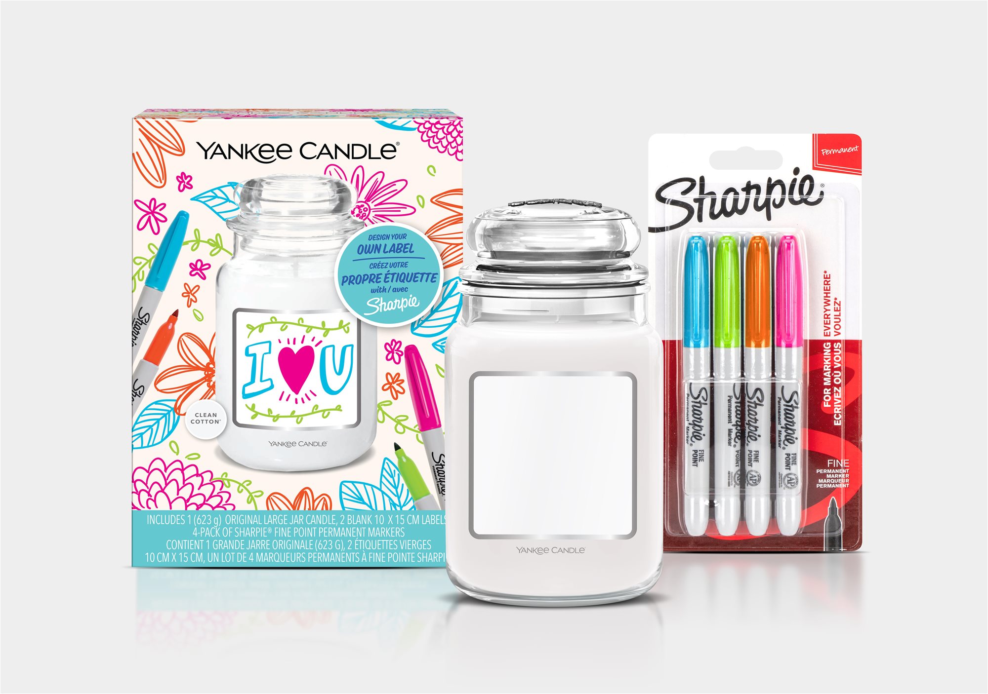 YANKEE CANDLE Fix Sharpie & Clean Cotton 623 g Sviečka