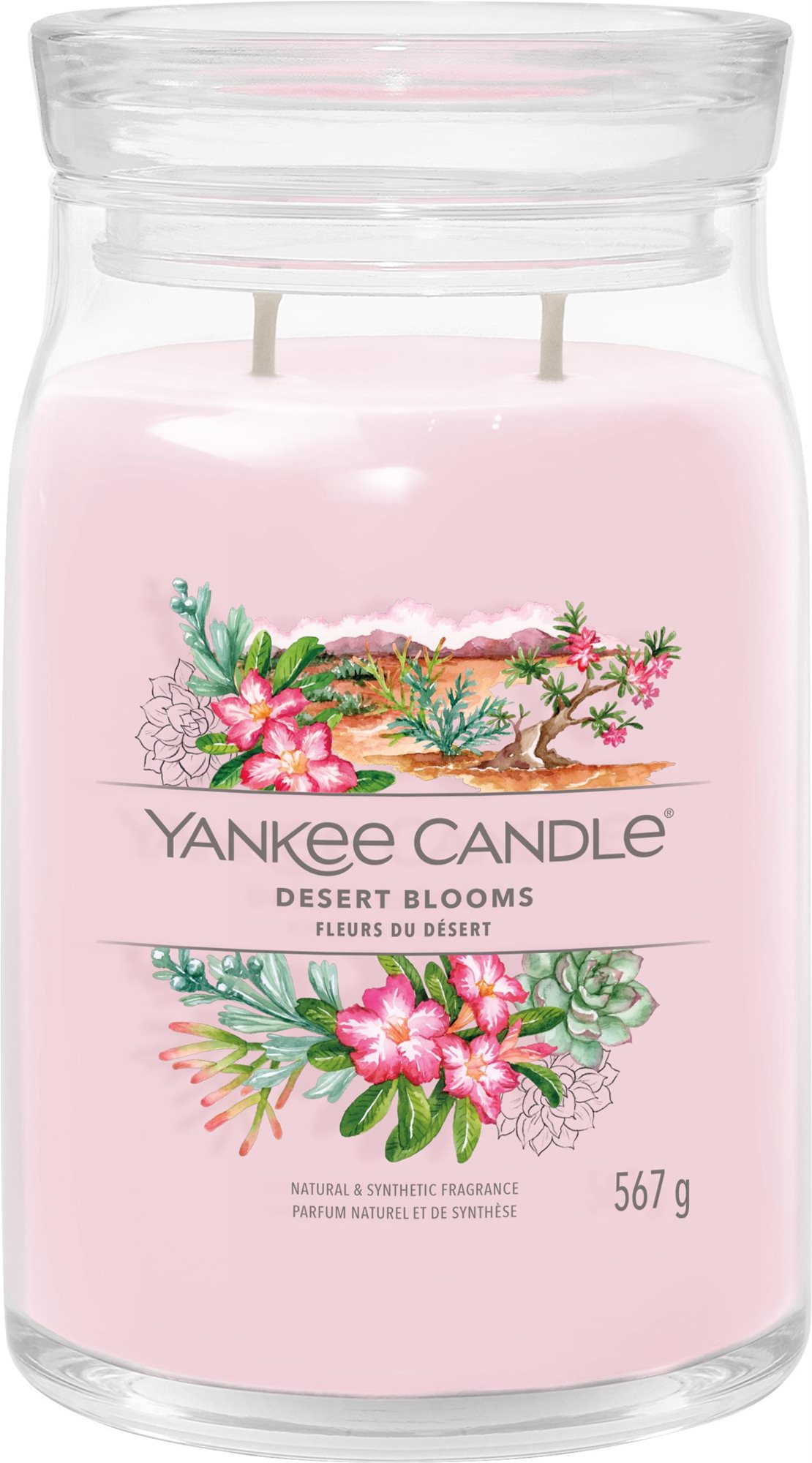 YANKEE CANDLE Signature dva knoty Desert Blooms 567 g Svíčka