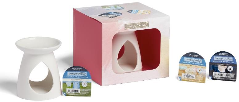 YANKEE CANDLE dárkový set 2024 aromalampa a vonné vosky 3× 22 g...