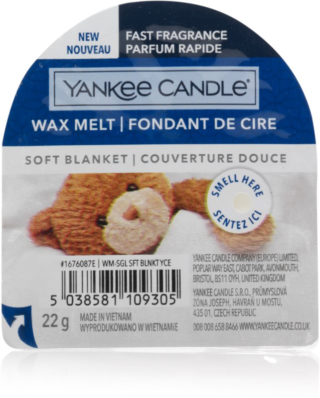 YANKEE CANDLE Soft Blanket 22 g Vonný vosk