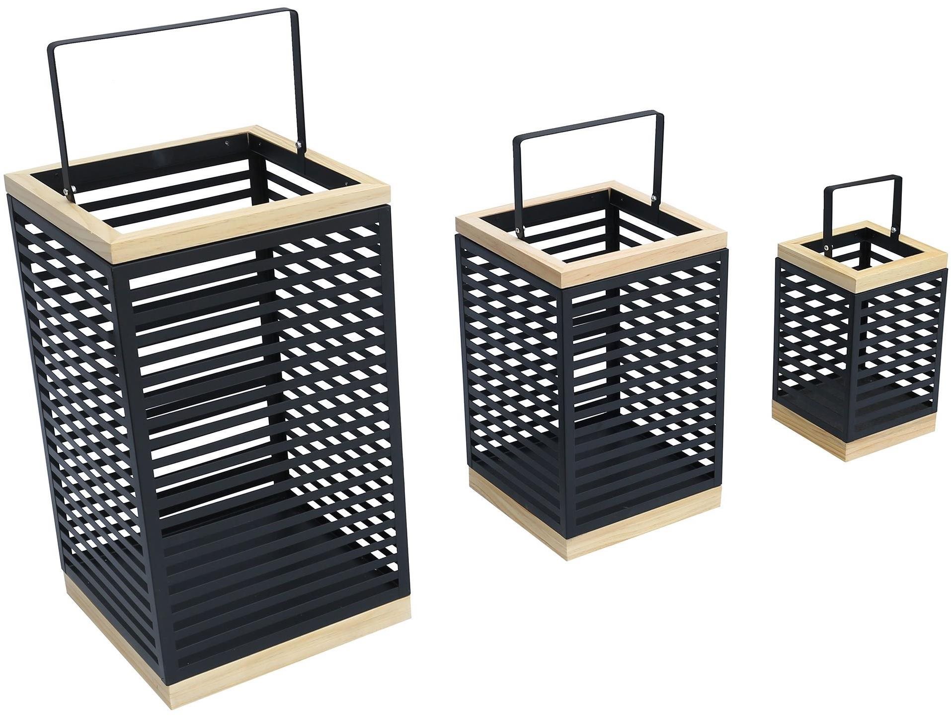 Lex MC8146 Lampáš – drevo, kov, dizajn, súprava 3 ks Dekorácia