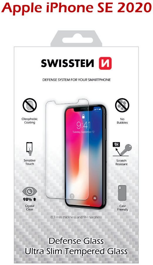Swissten for iPhone SE 2020 Glass Screen Protector