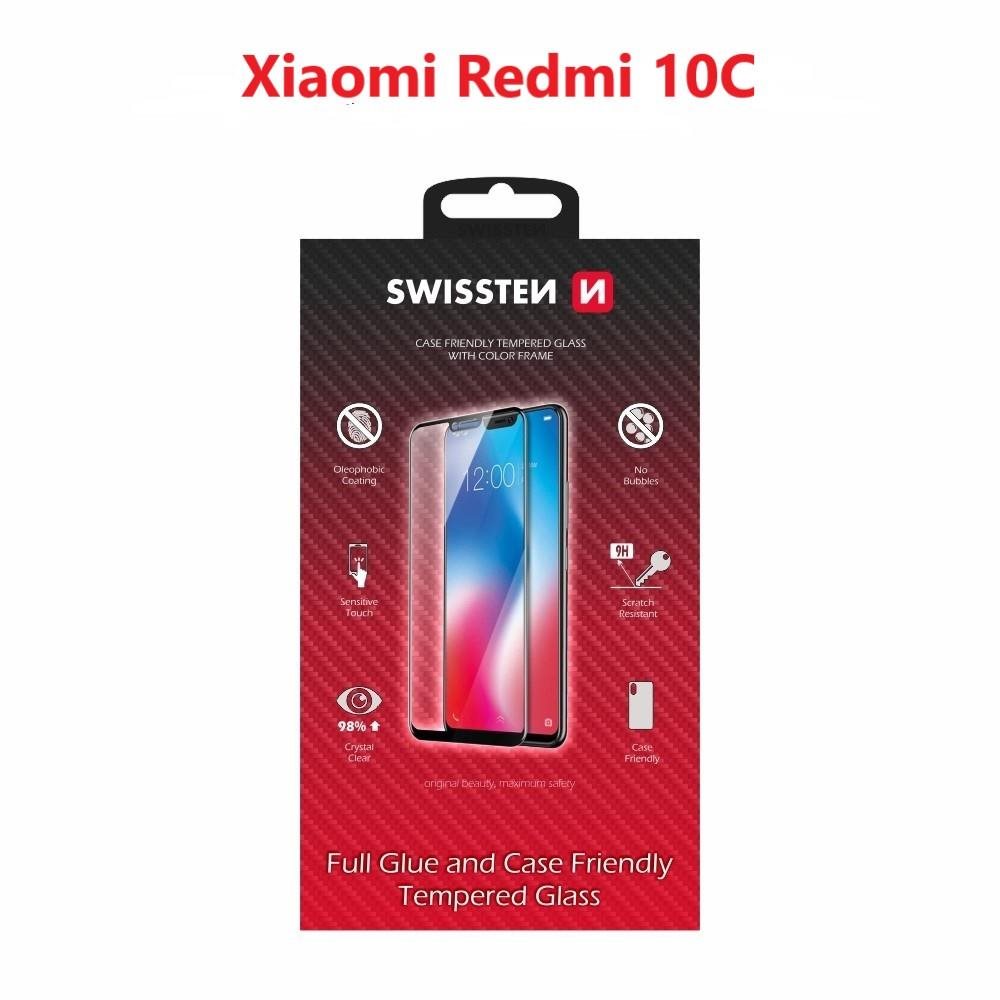 Swissten 3D Full Glue für Xiaomi Redmi 10C schwarz Schutzglas