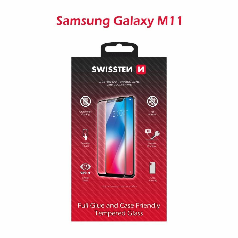 Swissten 3D Full Glue für Samsung M115 Galaxy M11 schwarz Schutzglas