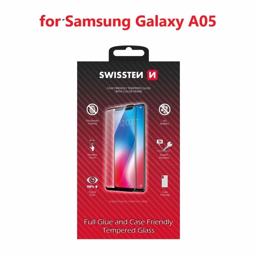 Swissten Full Glue Samsung Galaxy A05 3D üvegfólia - fekete Üvegfólia