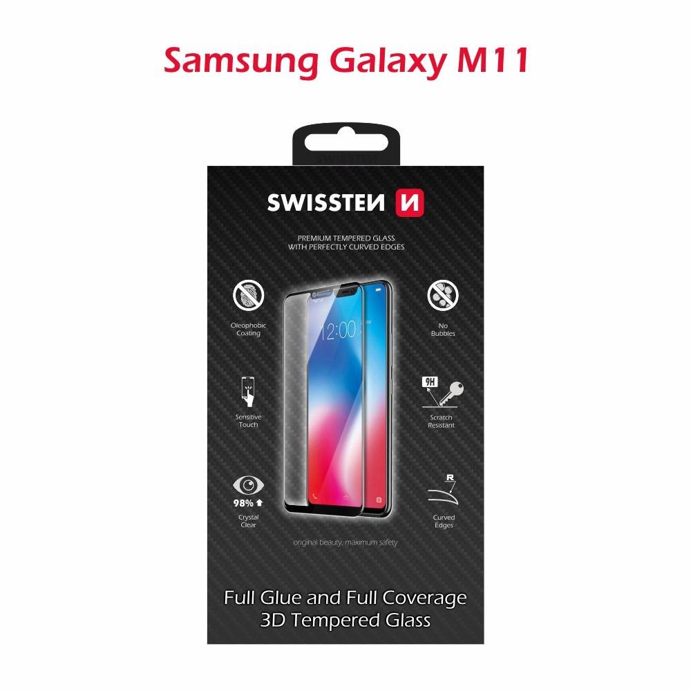 Swissten Full Glue pro Samsung M115 Galaxy M11 3D üvegfólia -...