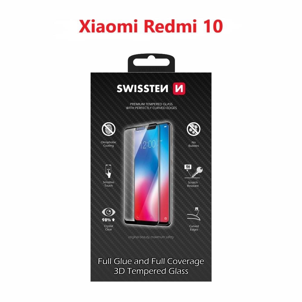 Swissten 3D Full Glue pro Xiaomi Redmi 10 LTE schwarz Schutzglas