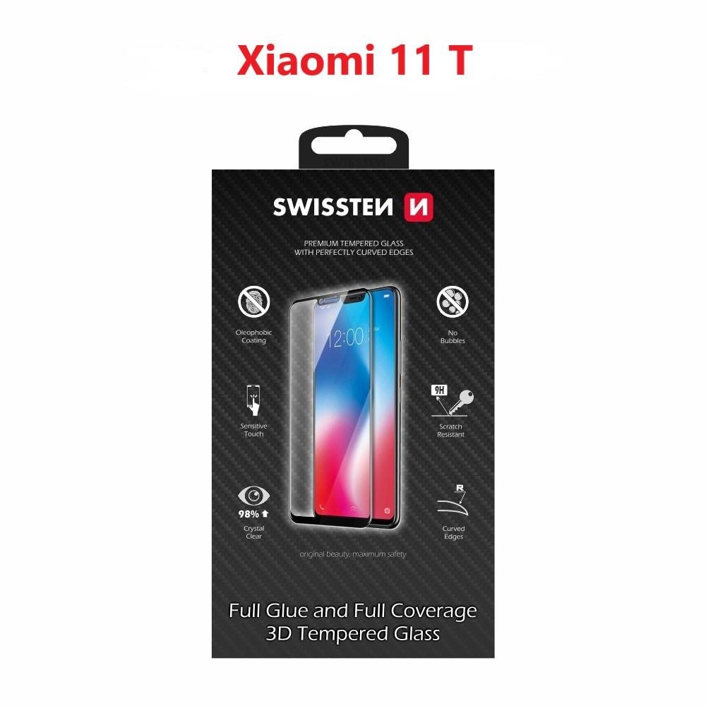 Swissten 3D Vollklebstoff  für Xiaomi 11 T schwarz Schutzglas