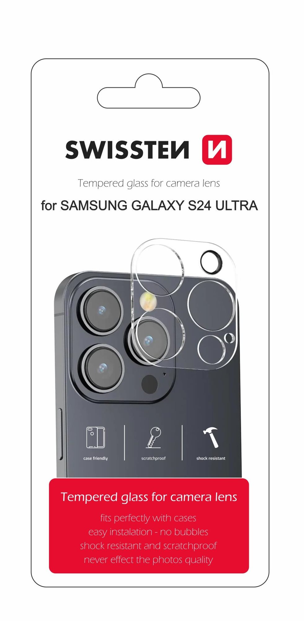 Swissten Samsung Galaxy S24 Ultra kamera védő fólia Üvegfólia
