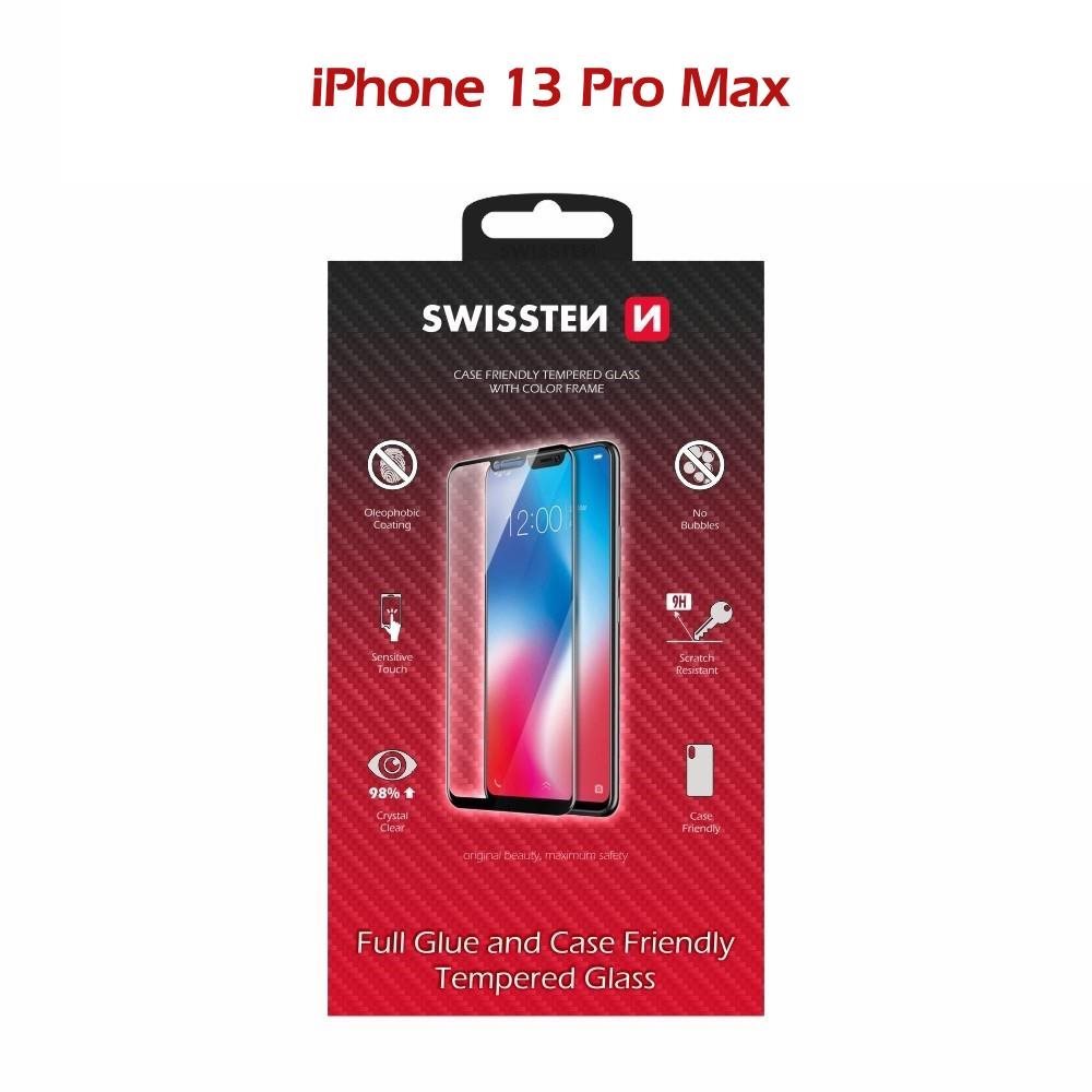Swissten Case Friendly for Apple iPhone 13 Pro Max Black Glass...