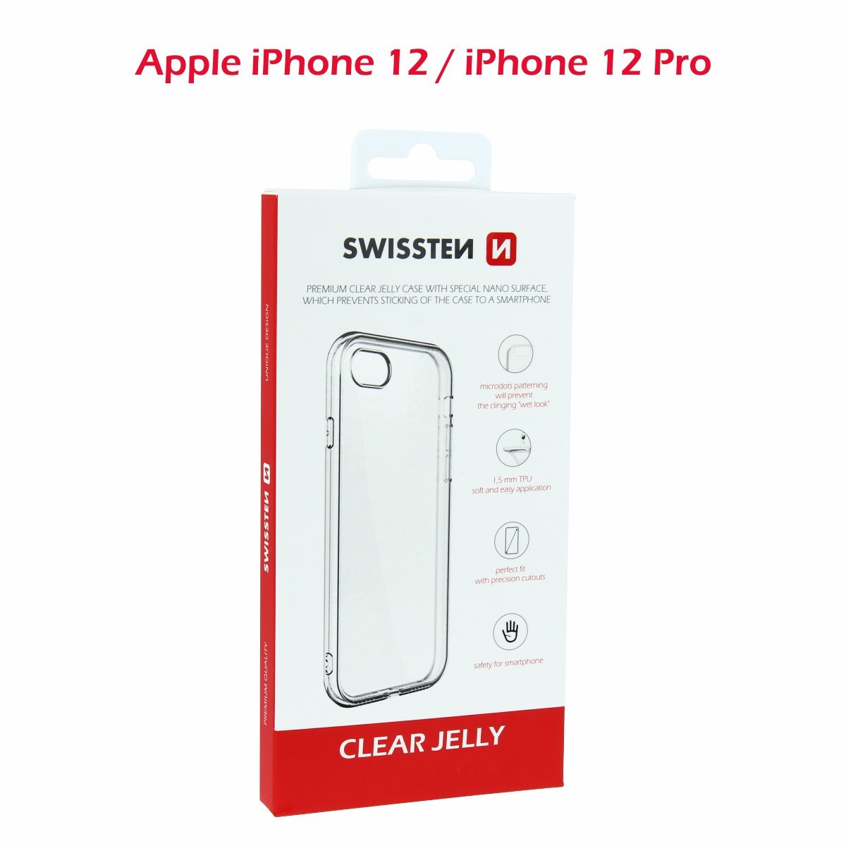 Swissten Clear Jelly for Apple iPhone 12/iPhone 12 Pro Phone Cover