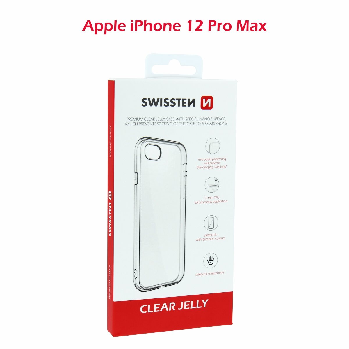 Swissten Clear Jelly Mobile Case for Apple iPhone 12 Pro Max Phone...