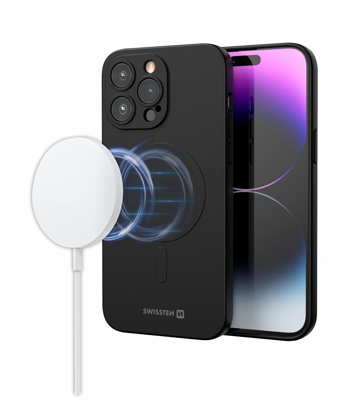 Swissten Soft Joy MagStick Hülle iPhone 11 Schwarz Handyhülle