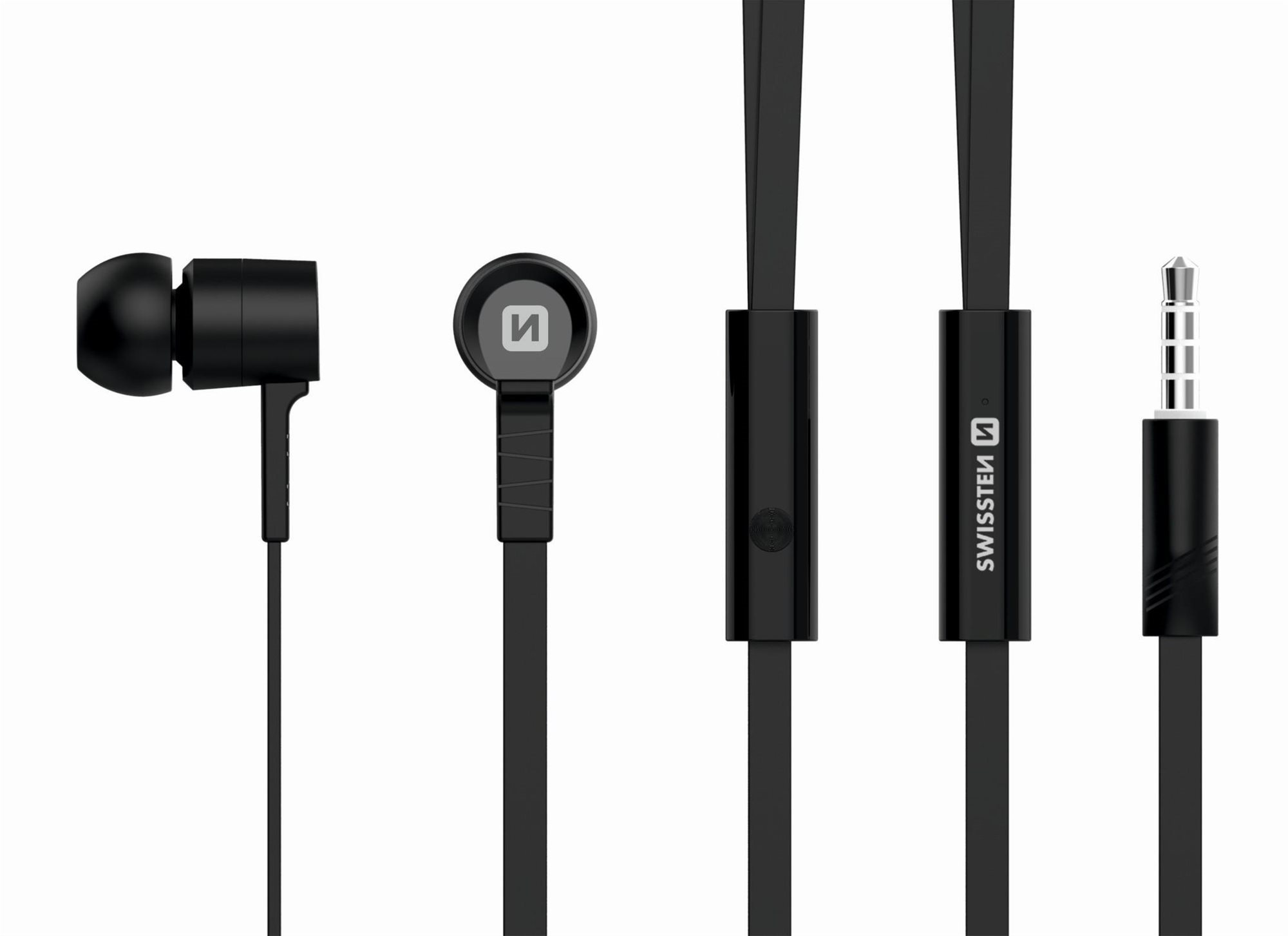 Swissten Earbuds Rainbow YS-D2 fekete Fej-/fülhallgató