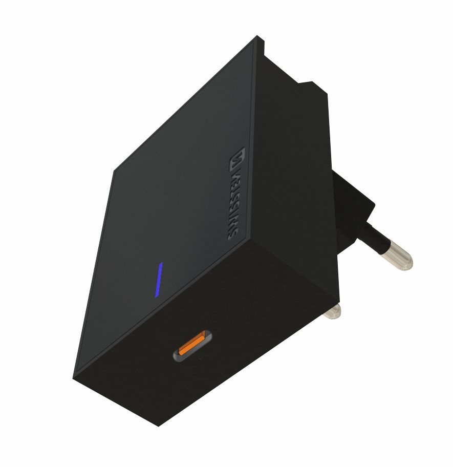 Swissten Mains Adapter USB-C 18W PD Black AC Adapter