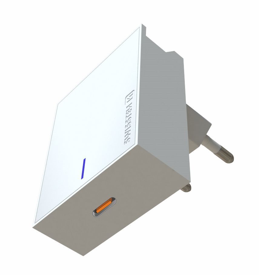 Swissten Mains Power Adapter USB-C 18W PD White AC Adapter