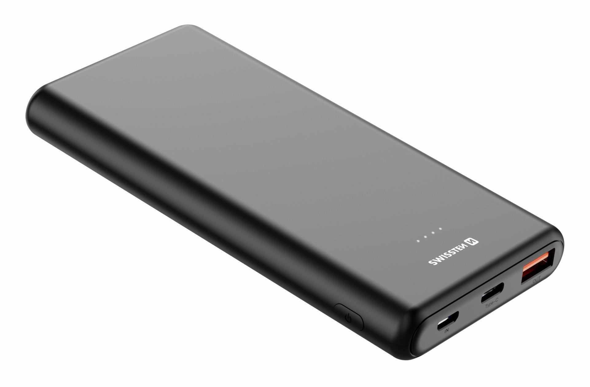 Swissten Power Line Power Bank 10000 mAh 20W Power Delivery Schwarz...