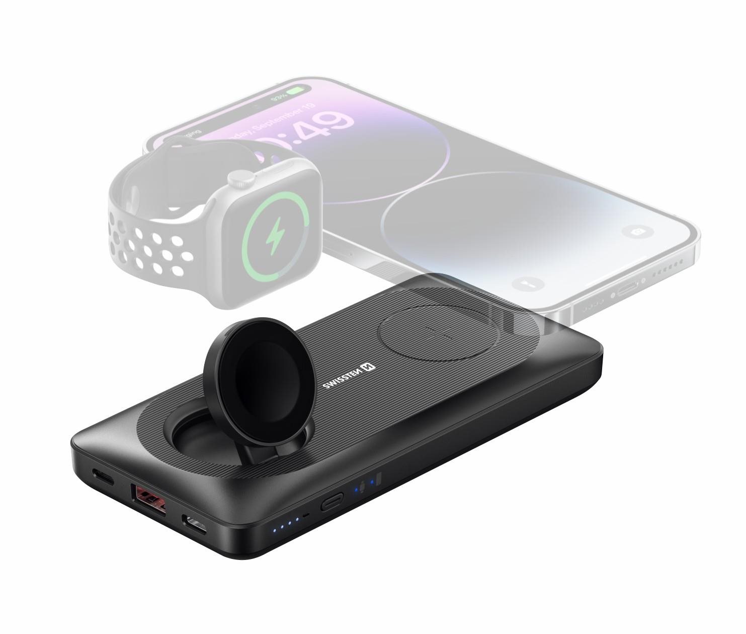 Swissten Power Bank 10 000 mAh 2in1 Apple Watch és MagSafe Power bank