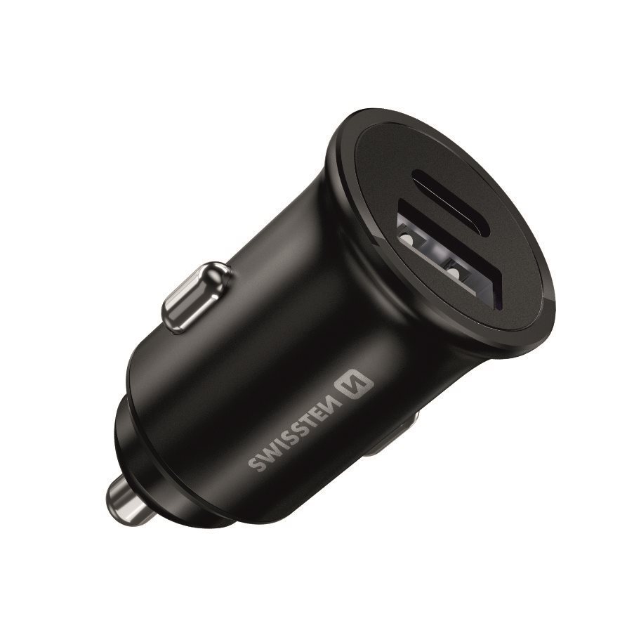 Swissten CL Adapter Power Delivery 20W iPhone 12 Black Car Charger