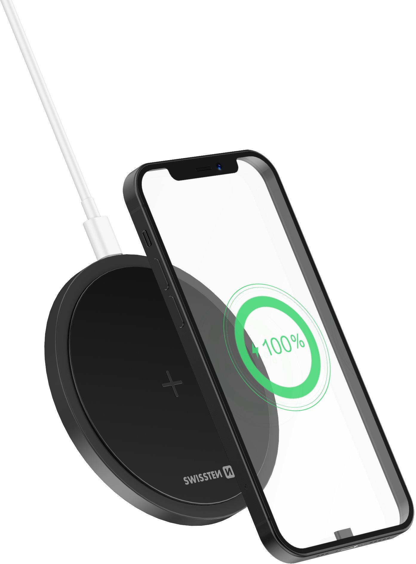 Swissten Wireless 15W Black Wireless Charger