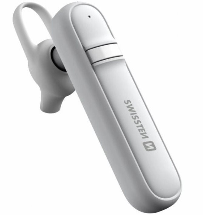 Oreillette Bluetooth Swissten Caller blanche Kit main-libre