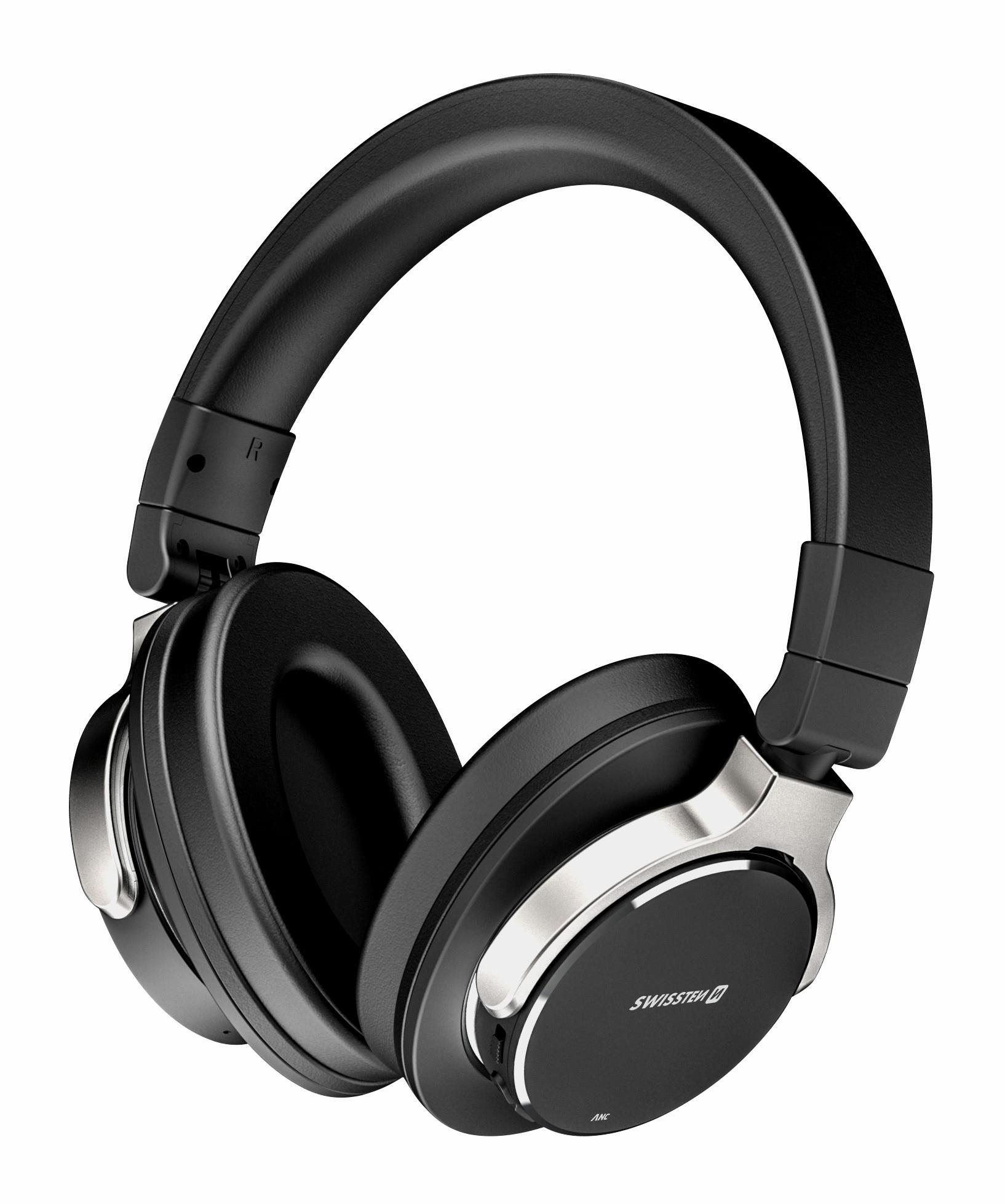 Swissten Jumbo ANC Bluetooth stereo slúchadlá čierne Bezdrôtové...