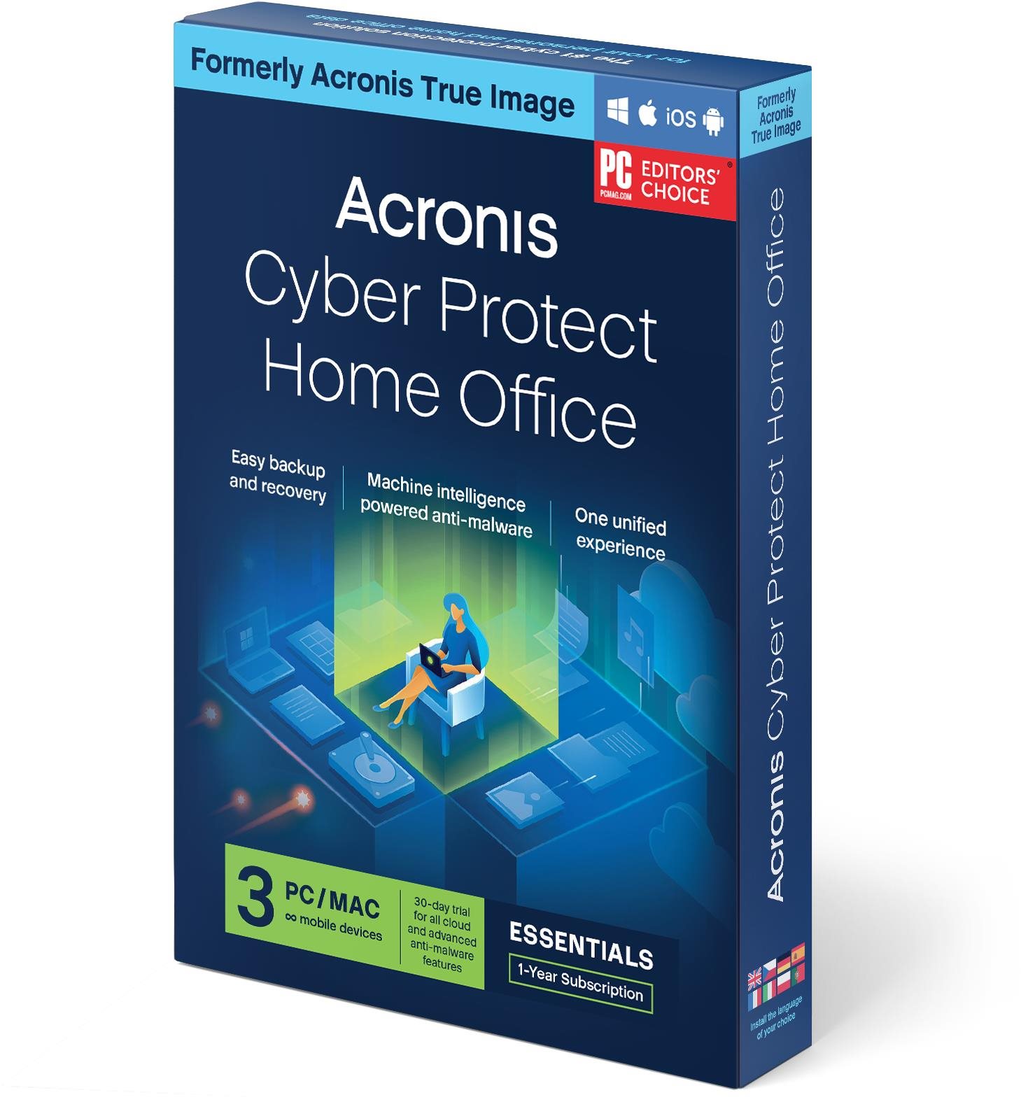 Acronis Cyber Protect Home Office Essentials pre 3 PC na 1 rok...