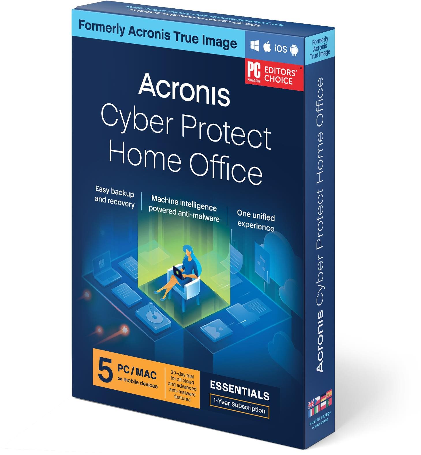 Acronis Cyber Protect Home Office Essentials pre 5 PC na 1 rok...