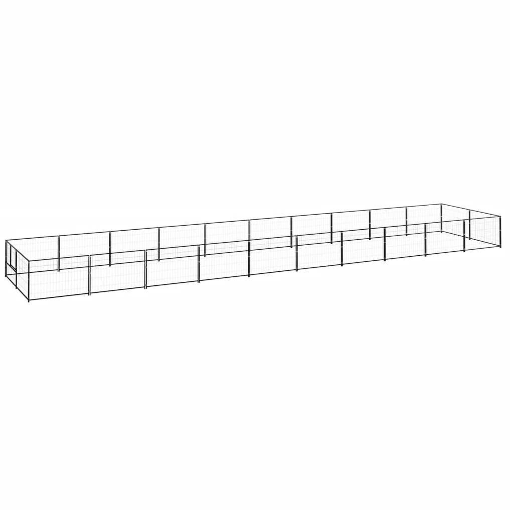 SHUMEE čierny 20 m2 oceľ, 3082117 Koterec pre psa