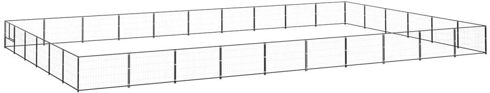 SHUMEE čierny 60 m2 oceľ, 3082173 Koterec pre psa