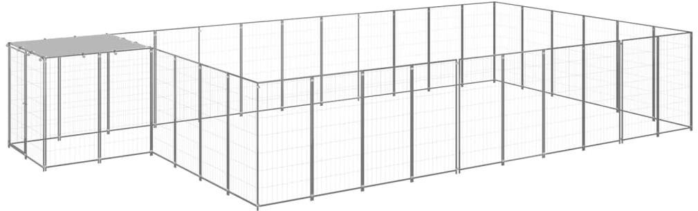 SHUMEE strieborný 19,36 m2 oceľ, 3082222 Koterec pre psa
