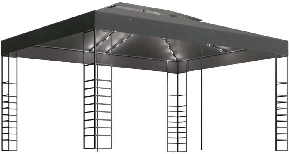 SHUMEE so svetelnými LED reťazami 4 × 3 m antracitový Záhradný...