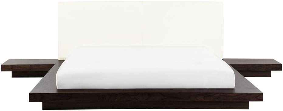 BELIANI tmavé drevo 160 × 200 cm ZEN Posteľ