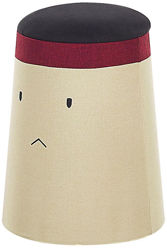 Detský BELIANI puf s úložným priestorom béžový SAMURAI Taburetka