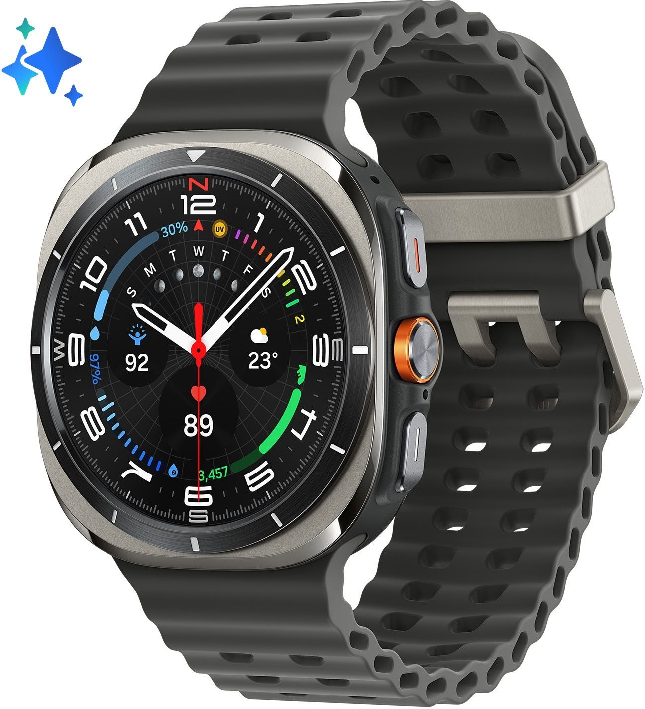 Samsung Galaxy Watch Ultra strieborný titán Smart hodinky