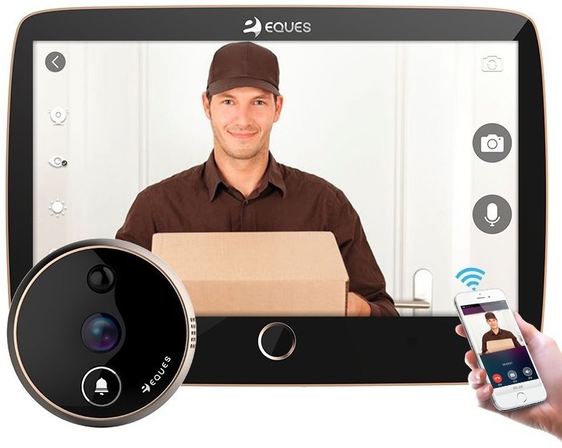 EQUES VEIU PRO Digitálne kukátko na dvere